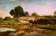 Charles Francois Daubigny The Flood Gate at Optevoz oil on canvas